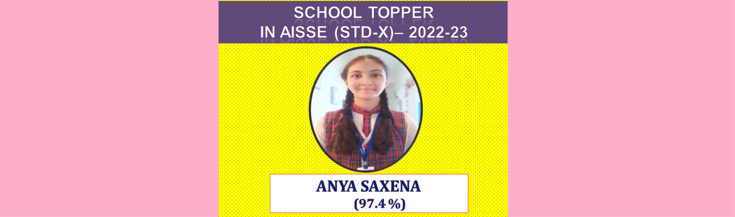 SCHOOL TOPPER IN AISSE - 2022-23